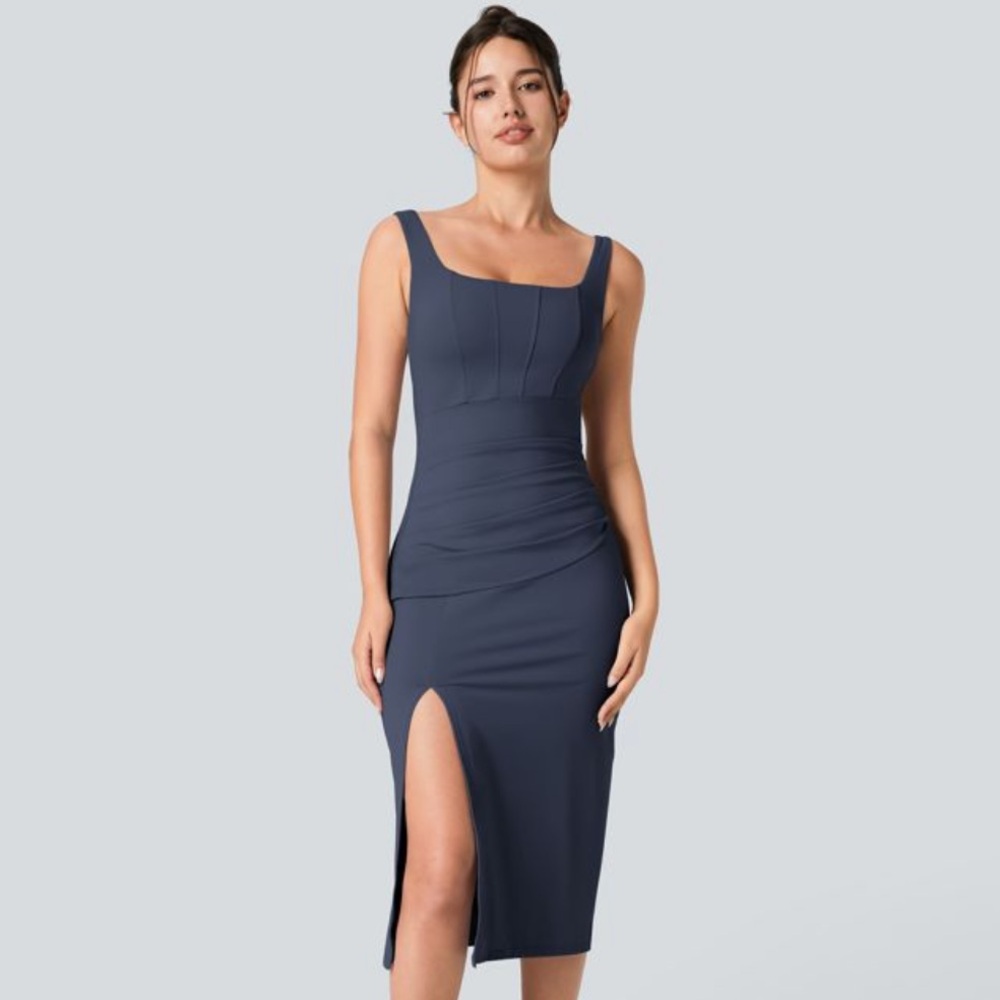 Halara Softlyzero Square Neck Backless Corset Ruc… - image 7